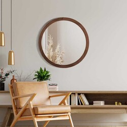 Masif Güzgü 60 cm - Ceviz - Bluecape