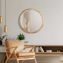 Masif Güzgü 60 cm - Doğal - Bluecape