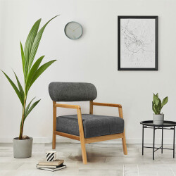 Matilda Berjer Kreslo - Tünd Boz - Zemhome