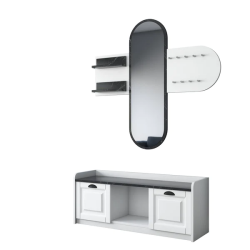 Matilda Güzgülü Dəhliz Dolabı - Qara/Ağ - 15