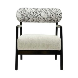 Matilda Qara Ahşap Berjer Kreslo - Krem - Zemhome (1)