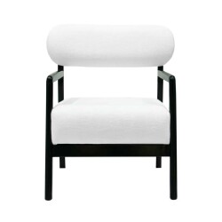 Matilda Qara Ahşap Ağ Berjer Kreslo - Zemhome (1)