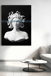 Medusa Büstü Kanvas Tablo - 1