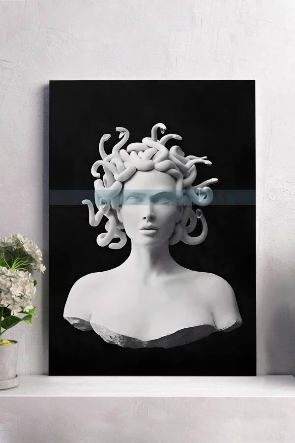 Medusa Büstü Kanvas Tablo - 2