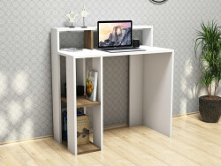 Melli Çalışma Masası - Ağ/Cəviz - Modev