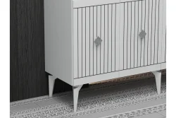 Midas Konsol, 4 Qapılı, 150cm - Ağ/Gümüşü - 4