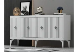 Midas Konsol, 4 Qapılı, 150cm - Ağ/Gümüşü - 2
