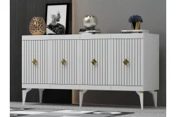 Midas Konsol, 4 Qapılı, 150cm - Ağ/Qızılı - 2