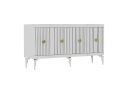 Midas Konsol, 4 Qapılı, 150cm - Ağ/Qızılı - 5