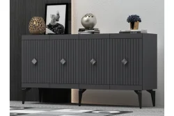 Midas Konsol, 4 Qapılı, 150cm - Antrasit/Gümüşü - 2