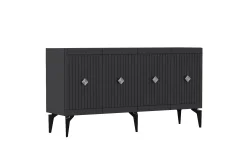 Midas Konsol, 4 Qapılı, 150cm - Antrasit/Gümüşü - 5