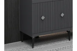 Midas Konsol, 4 Qapılı, 150cm - Antrasit/Gümüşü - 4