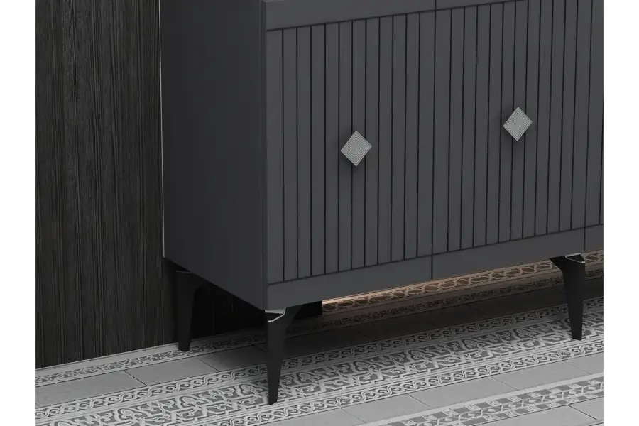 Midas Konsol, 4 Qapılı, 150cm - Antrasit/Gümüşü - 4