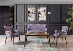 Mihenk 3lü Çay Seti Divan Kreslo Dəsti - Vistaso Concept