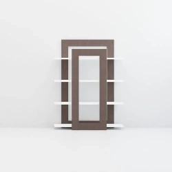 Mimoza Kitab Rəfi - Ağ/Ceviz - Decoroom Collection (1)