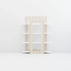 Mimoza Kitab Rəfi - Ağ/Meşə - Decoroom Collection (1)