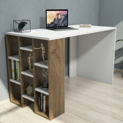 Mina Çalışma Masası - Ağ/Cəviz - Modev