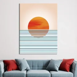 Minimal Sunset Kətan Tablo TB2084 - 2