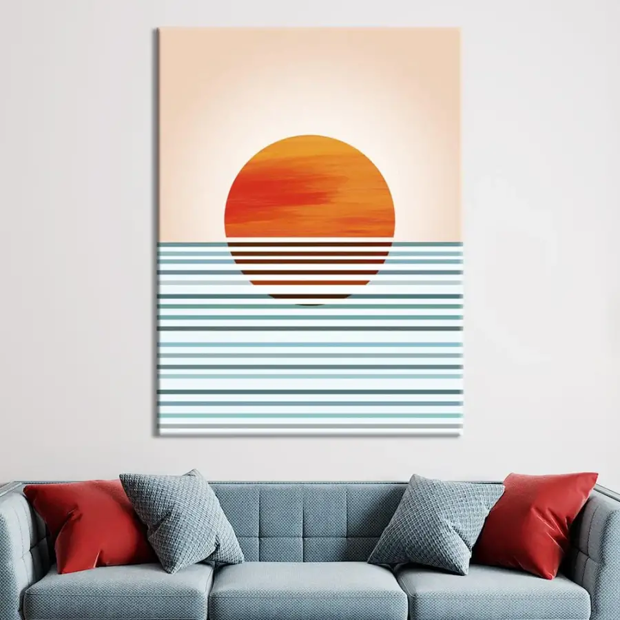Minimal Sunset Kətan Tablo TB2084 - 2