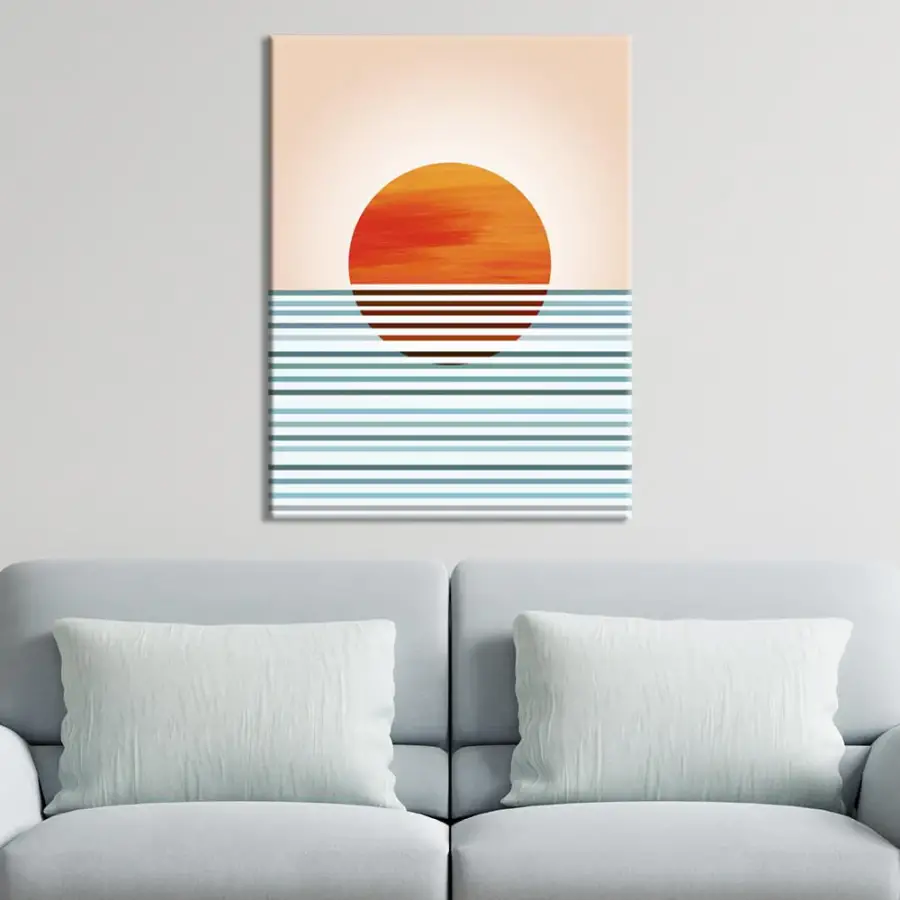Minimal Sunset Kətan Tablo TB2084 - 3