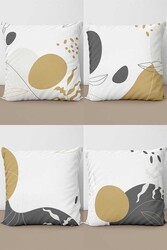 Minimalist Floral Desenler 4'lü Yastıq Üzü971 - Markaev