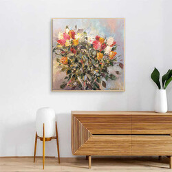 Mixed Roses Kətan Tablo - Tabloshop