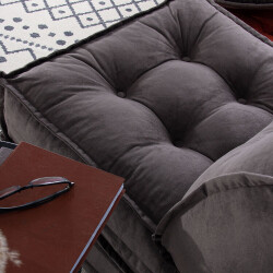 Mocca Bir Nəfərlik Qatlanan Çarpayı Uzanmaq üçün Kreslo - Antrasit - Homedius (1)