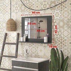 Modena Güzgü 60 cm * 45 cm - Antrasit - Bluecape (1)