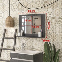 Modena Güzgü 60 cm * 45 cm - Siyah - Bluecape (1)