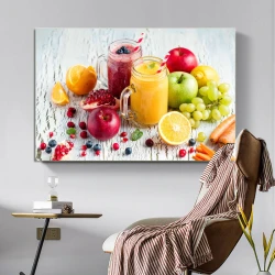 Modern Colorful Fruit Kətan Tablo TB1386 - 2