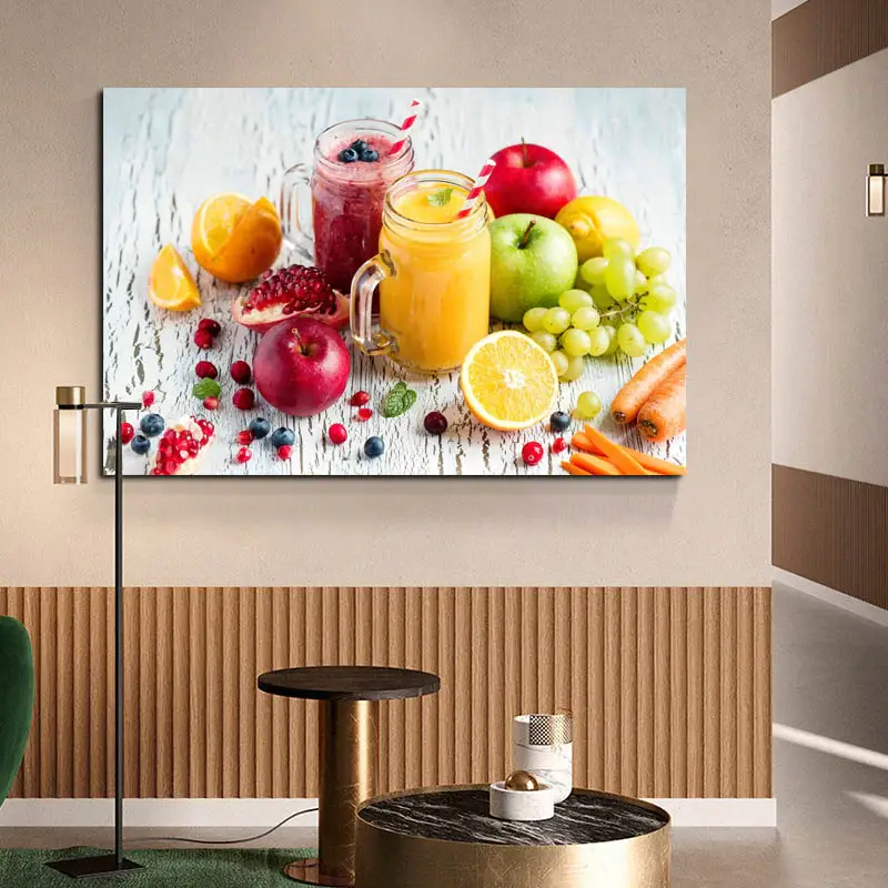 Modern Colorful Fruit Kətan Tablo TB1386 - 3