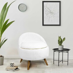 Mojo Berjer Kreslo - Ağ - Zemhome