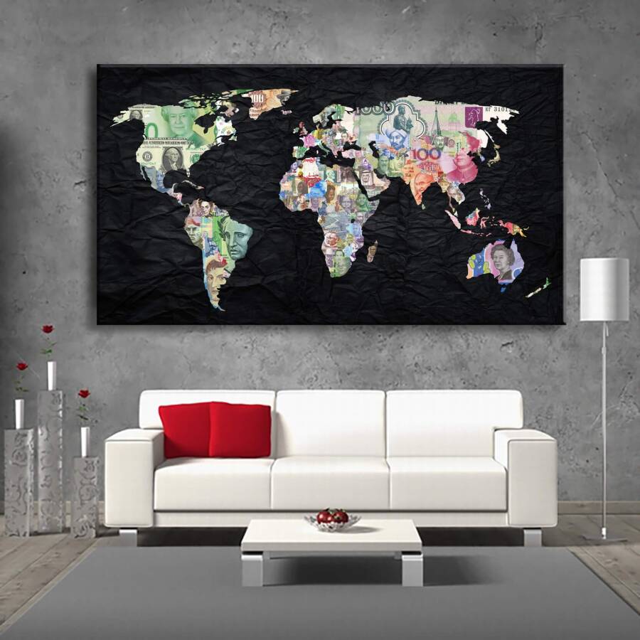 Money Map Kətan Tablo TB2117 - 1