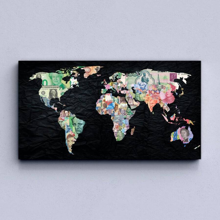 Money Map Kətan Tablo TB2117 - 2