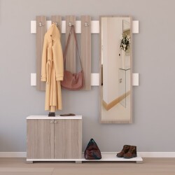 Monta Dəhliz Dolabı - Meşə/Ağ - Modev