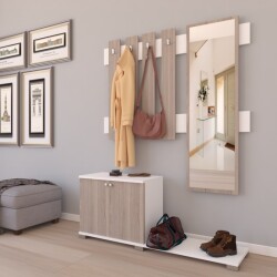 Monta Dəhliz Dolabı - Meşə/Ağ - Modev (1)