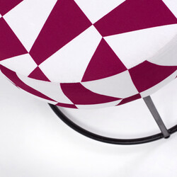 Moon Steel Ayaqlı Pufik Bordo Beyaz - Evdebiz (1)