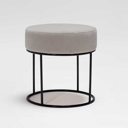 Moon Steel Ayaqlı Pufik Krem 501 - Evdebiz (1)