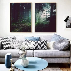 Mountain Forest 2'li Set Kətan Tablo TB1327 - 1