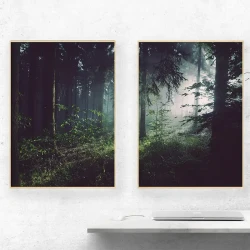 Mountain Forest 2'li Set Kətan Tablo TB1327 - 2