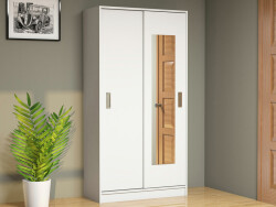 Munson Güzgülü Dəhliz Dolabı - Ağ - Modev