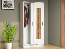 Munson Güzgülü Dəhliz Dolabı - Ağ - Modev (1)