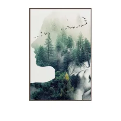 Nautrally Tree Human Girl Body Kətan Tablo TB1053 - 2
