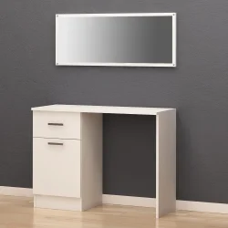 Nayel Güzgülü Makiyaj Masası - Ağ - 3