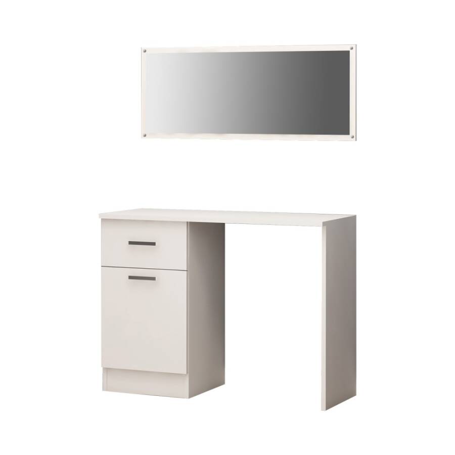 Nayel Güzgülü Makiyaj Masası - Ağ - 4