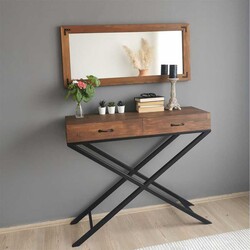 Ahşap Ceviz Dekorativ Güzgü 110x50 - Neostill (1)