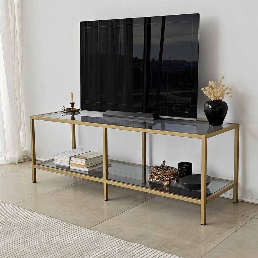 Basic Gold Tv Stend & Füme Cam - 1