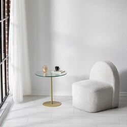 Chill-Out Sehpa / Gold & Şeffaf 