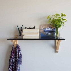 Divar Rəfi Füme Temperli Cam R106 - Neostill