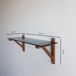 Divar Rəfi Füme Temperli Cam R108 - 4